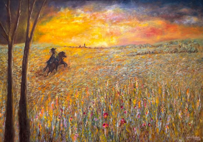 Schilderij D'Artagnan en route